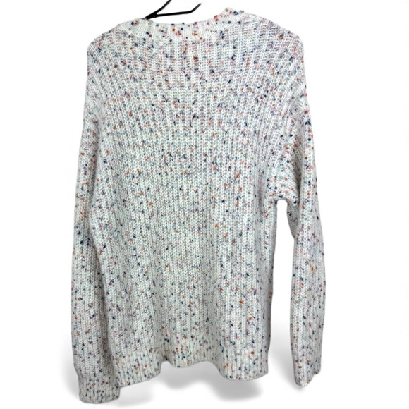 Loft confetti sweater cable knit sleeve crew neck sweater sz XL - Picture 3 of 8